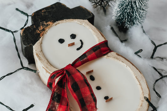 Snowman Candle