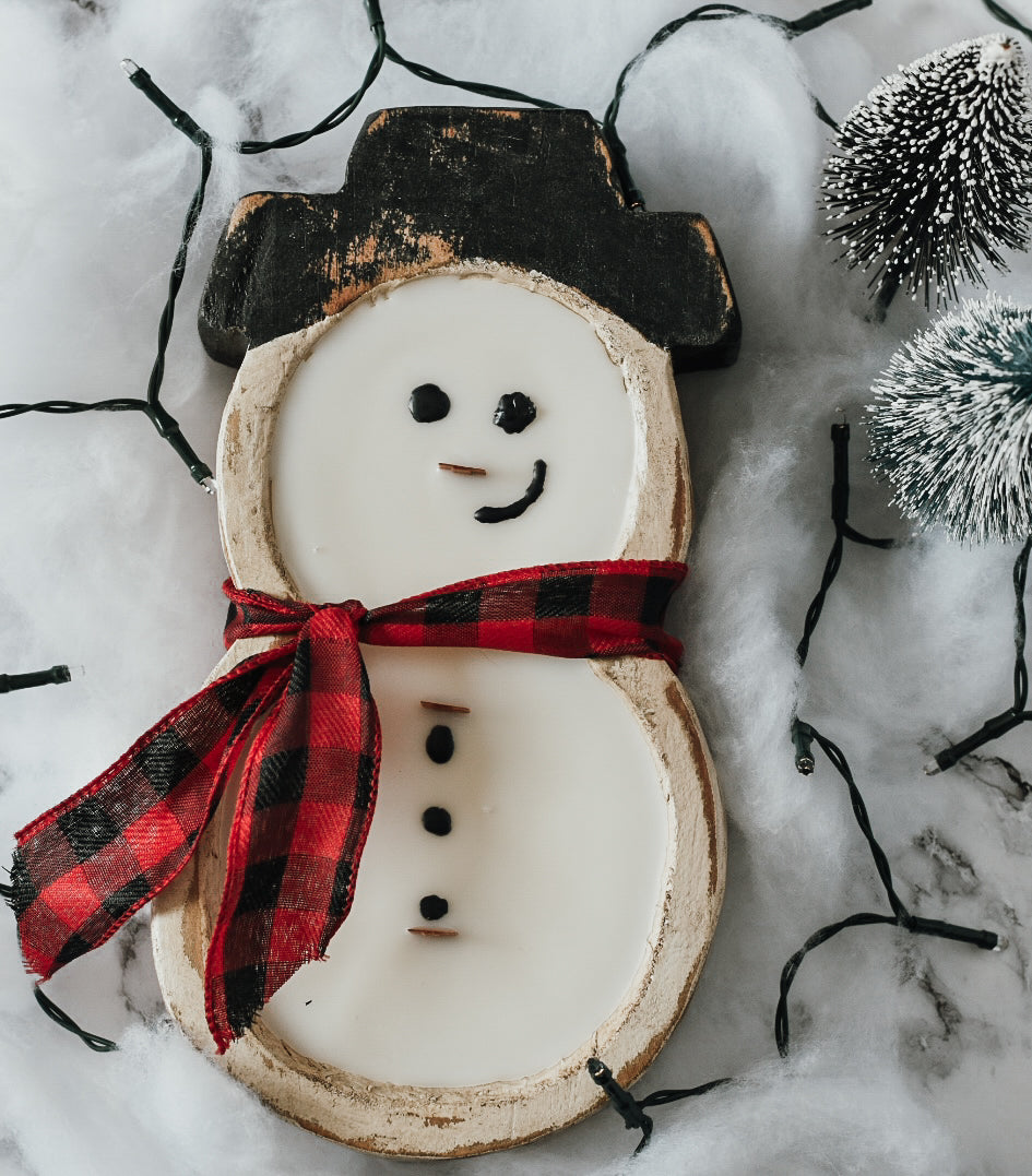 Snowman Candle